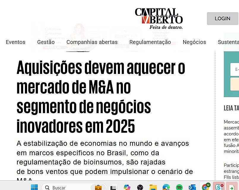 Aquisies devem aquecer o mercado de M&A no segmento de negcios inovadores em 2025